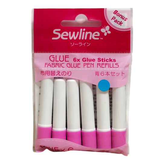 Sewline ソーライン 布用グルーペン リフィル 6本入り1パック 青 FAB50038