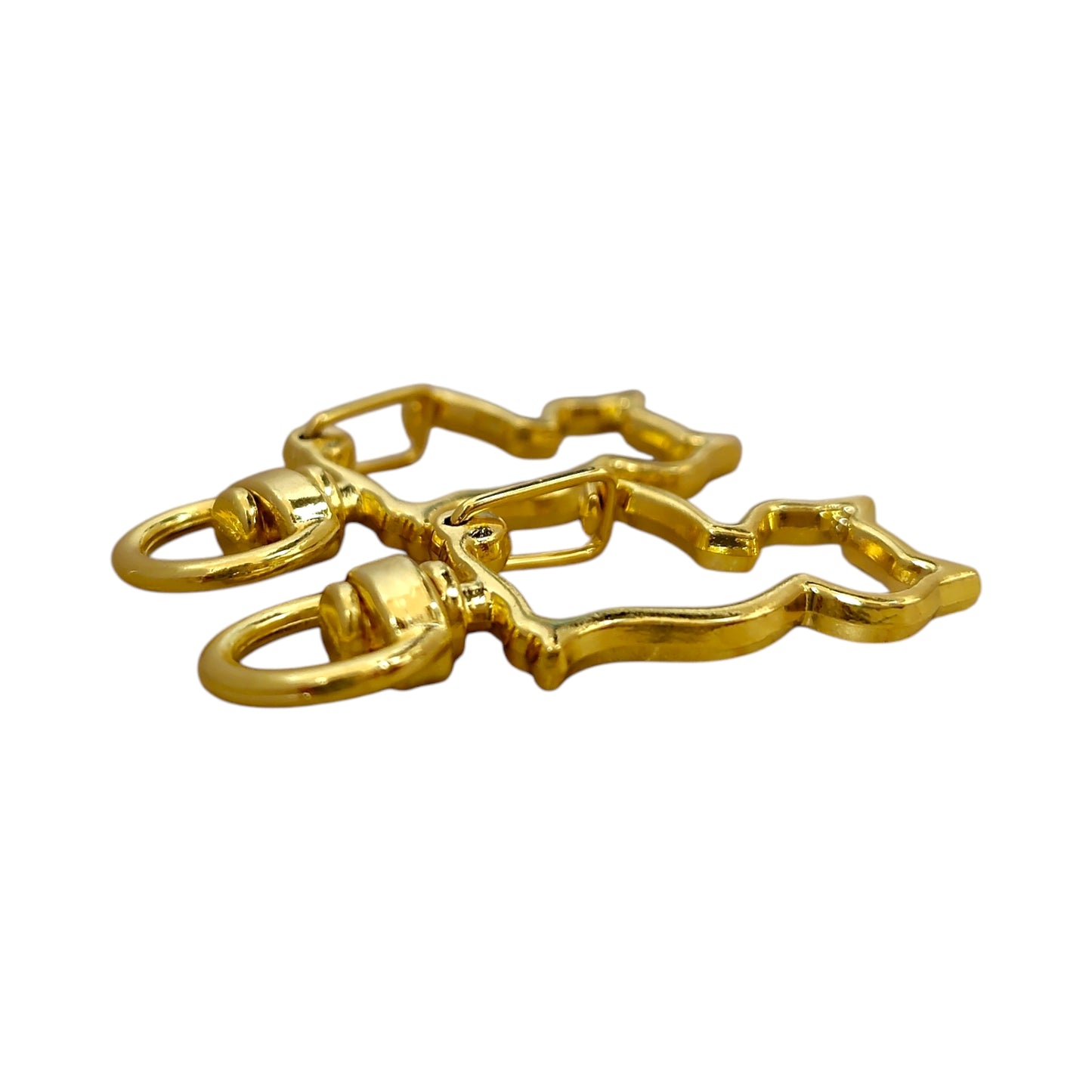 ねこ型チャームナスカン（2個入）ピンクゴールド／ゴールド／ アンティーク／シルバー 約40mm