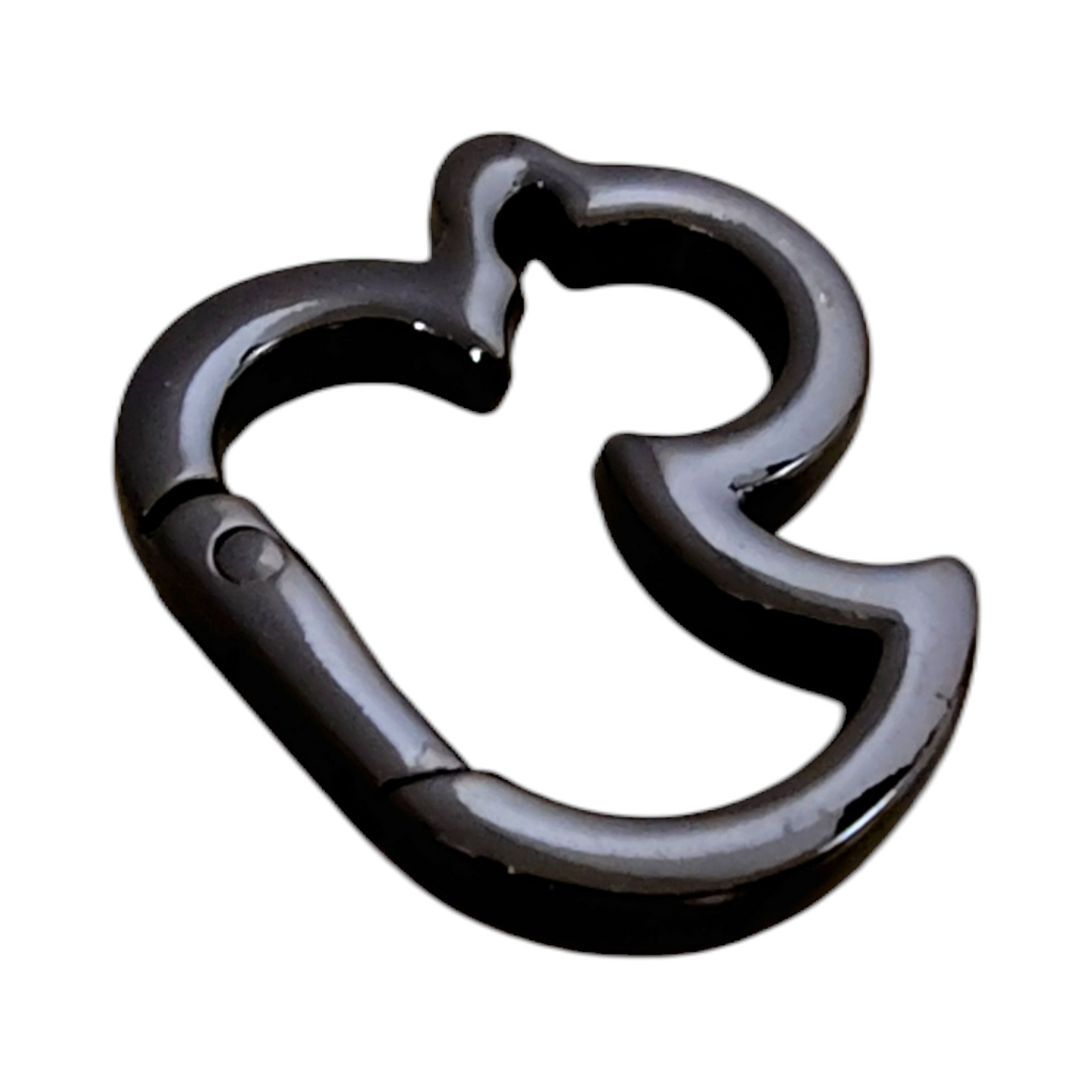 アヒル型カラビナ 2個入り ゴールド/シルバー/ブラック 約27×30mm