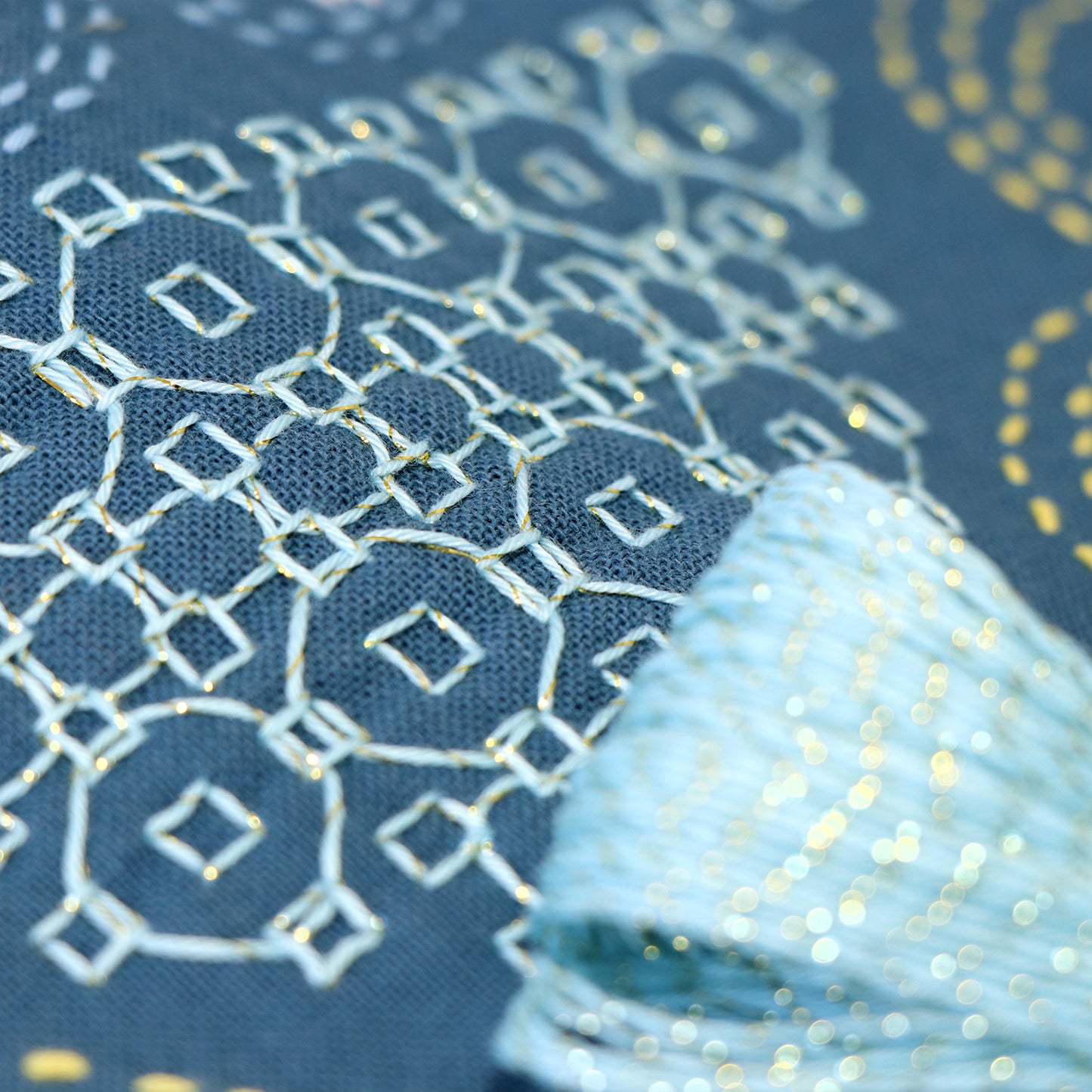 Olympus オリムパス 刺し子糸 Sashiko Lame 15色セット 綿96% ポリエステル4% 1カセ 約40m×15