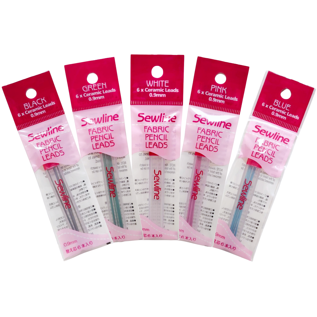 Sewline ソーライン ファブリックペンシル（布用シャープペンシル）替え芯 黒／緑／白／ピンク／青
