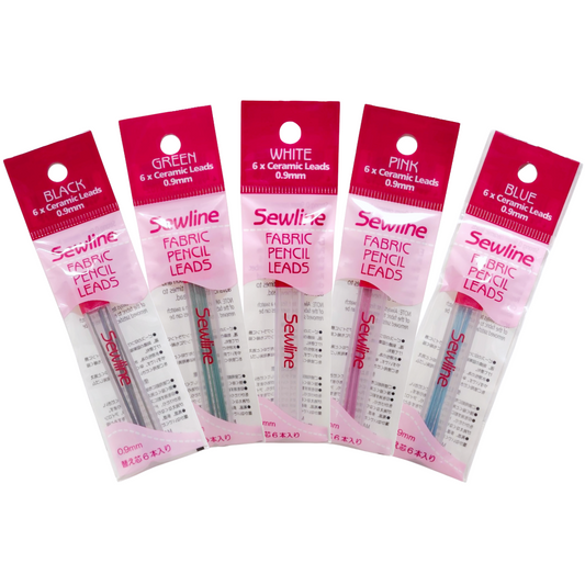 Sewline ソーライン ファブリックペンシル（布用シャープペンシル）替え芯 黒／緑／白／ピンク／青