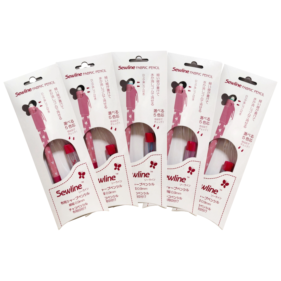 Sewline ソーライン ファブリックペンシル（布用シャープペンシル）白／黒／緑／ピンク／青