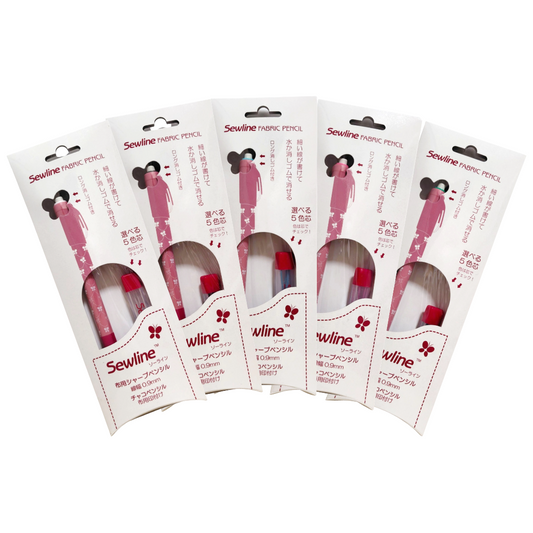 Sewline ソーライン ファブリックペンシル（布用シャープペンシル）白／黒／緑／ピンク／青