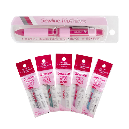 Sewline 3-Color Mechanical Pencil Set (Trio Colors Pencil and 1 Refill)