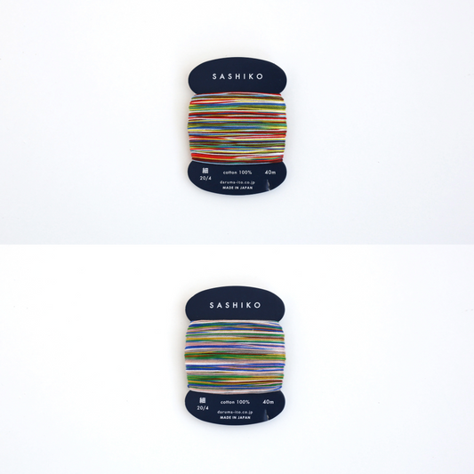 DARUMA ダルマ 刺し子糸〈細〉 8色カスリ カード巻きセット（紙ふうせん・七夕）