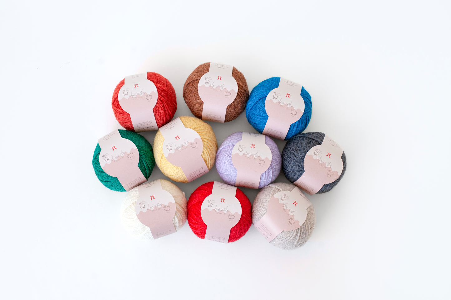 ハマナカ アルパニカ 並太毛糸 No.008 ベビーアルパカ50% ウール50% 30g玉巻（約140m）