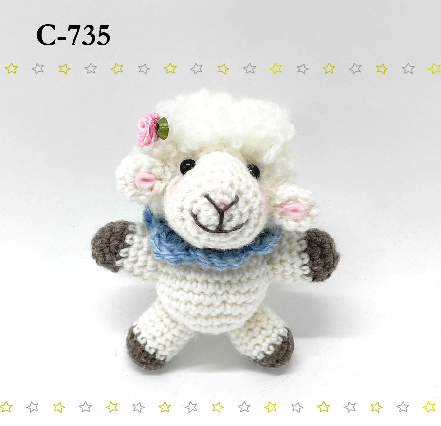 ふんわりこひつじ めいちゃんのキット〈C-735〉| 約10cm × 8.5cm